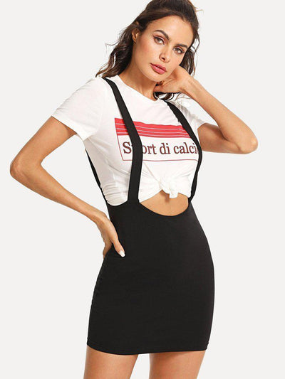 Slim Fit Pinafore Skirt-bottom-Des Mess