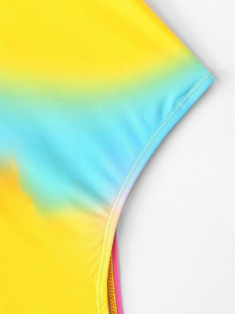 Tie Dye Ruffle Swimsuit-swimwear-Des Mess