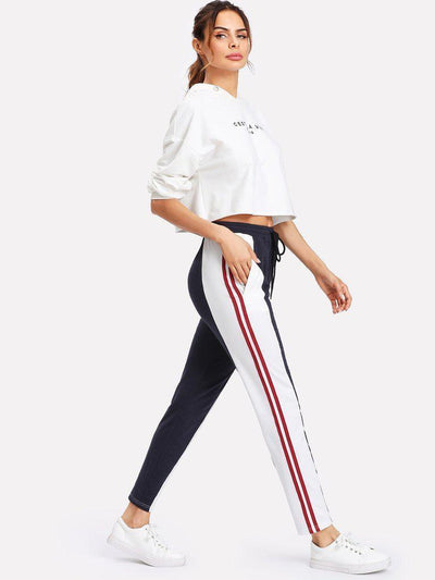 Cut And Sew Drawstring Sweatpants-bottom-Des Mess