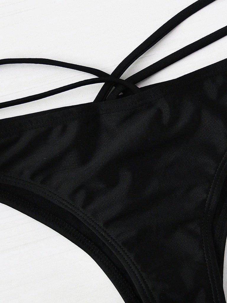 Halter Wrap Bikini Set--Des Mess