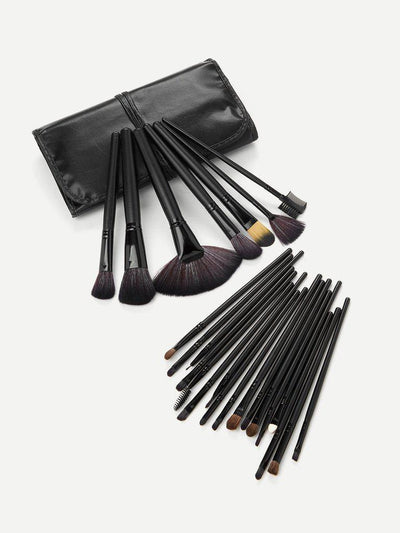 Black Professional 24PCS Makeup Brush Set With Bag-makeup-Des Mess