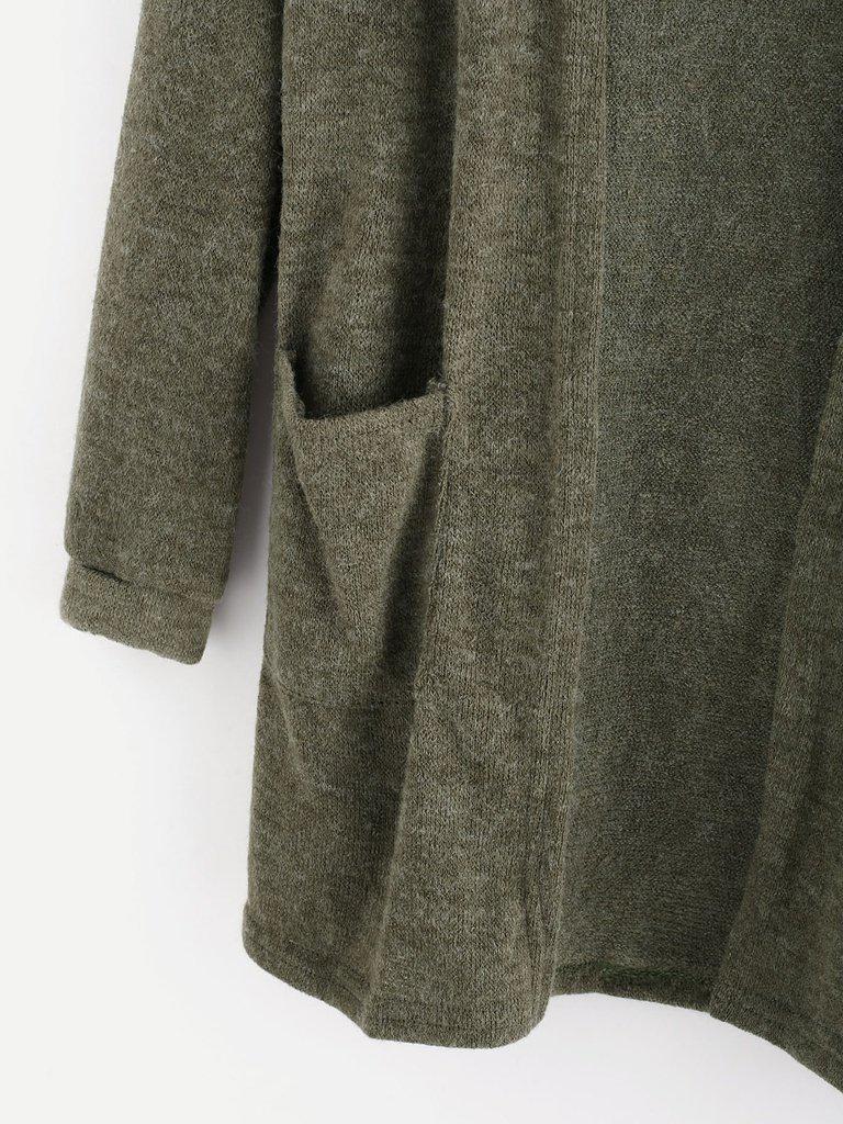 Open Front Cardigan With Pockets-outerwear-Des Mess