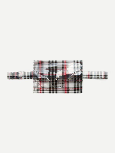 Plaid Belt With Bag-accessories-Des Mess