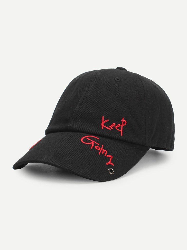 Embroidered Letter Baseball Cap-accessories-Des Mess