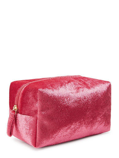 Velvet Zipper Makeup Bag-makeup-Des Mess