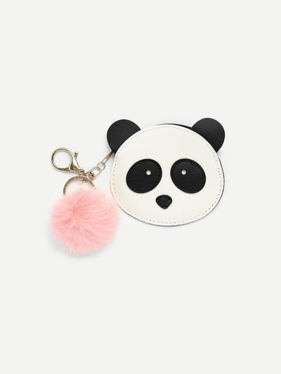 Pom Pom Decor Panda Wallet-accessories-Des Mess