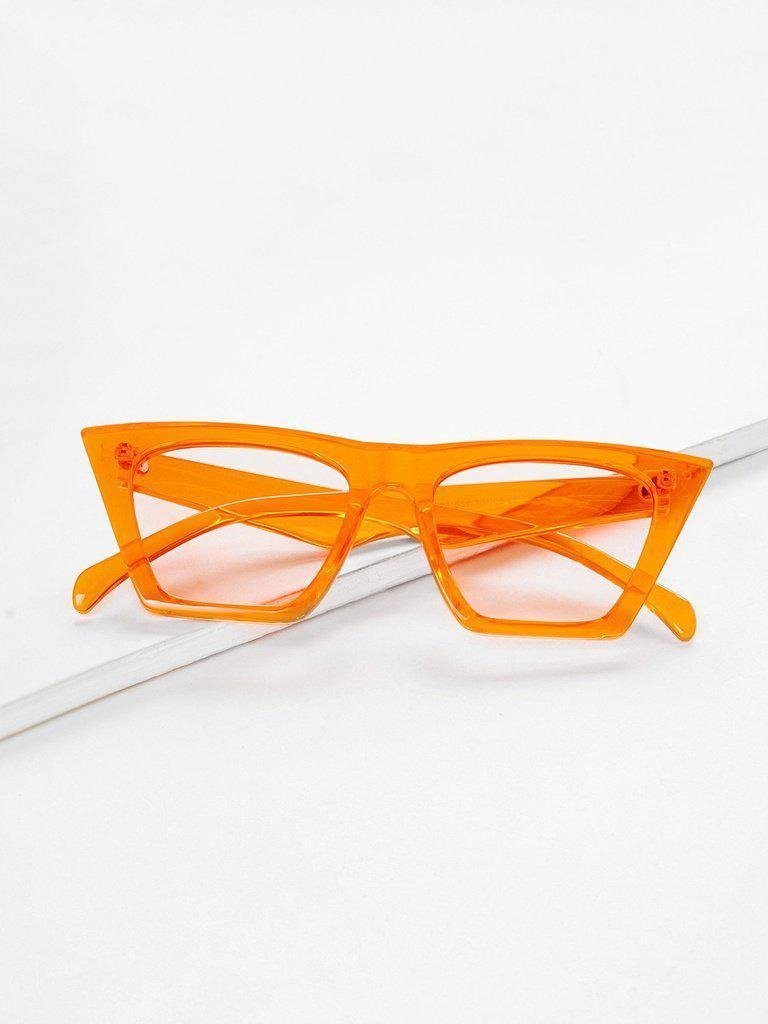 Cat Eye Flat Lens Sunglasses-accessories-Des Mess