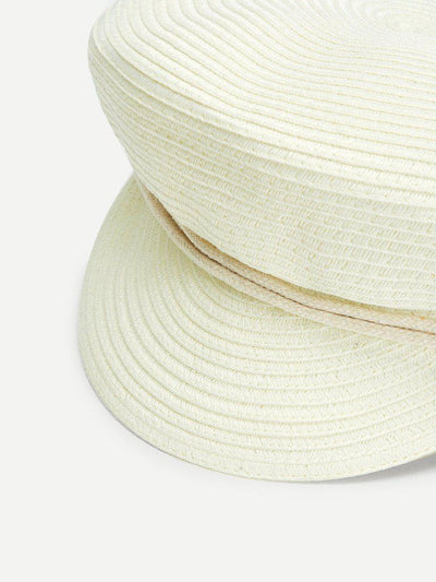 Straw Baker Boy Hat-accessories-Des Mess