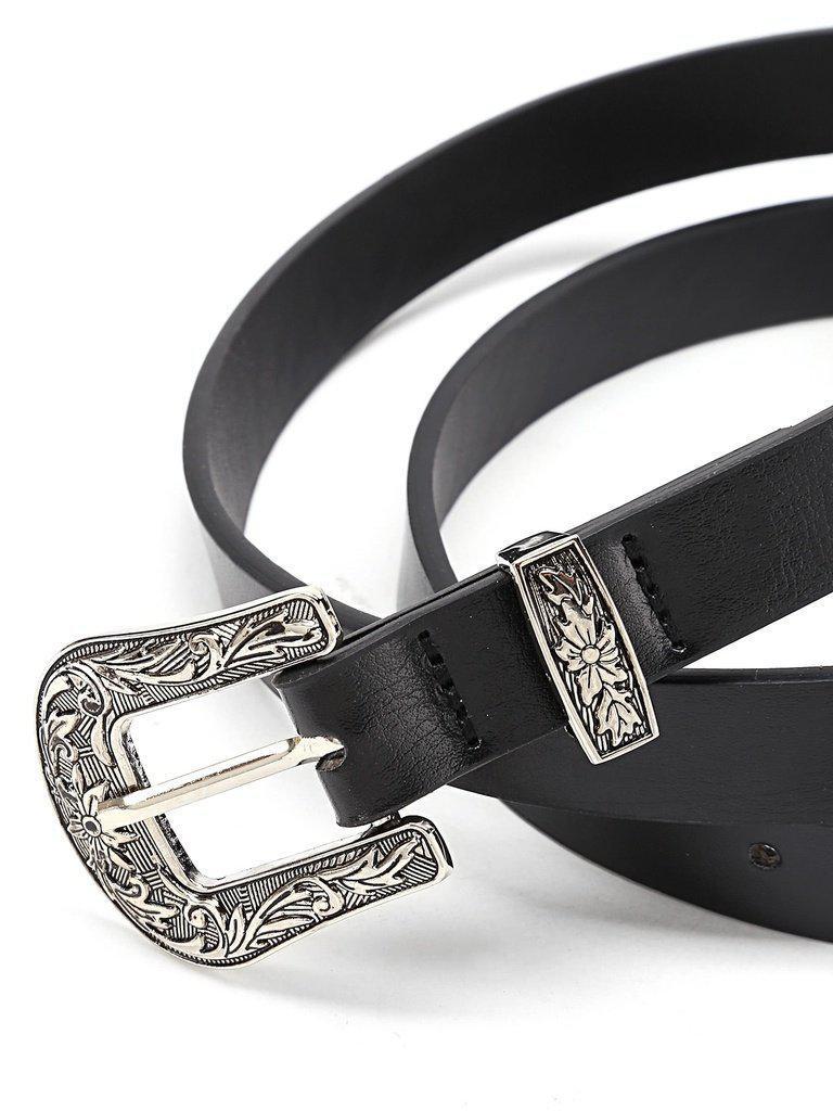 Contrast Buckle Western Belt-accessories-Des Mess