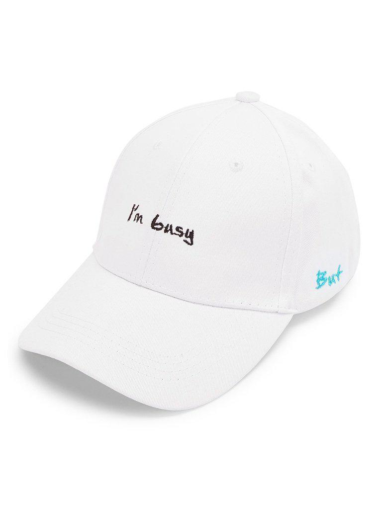 Embroidered Letter Baseball Cap-accessories-Des Mess