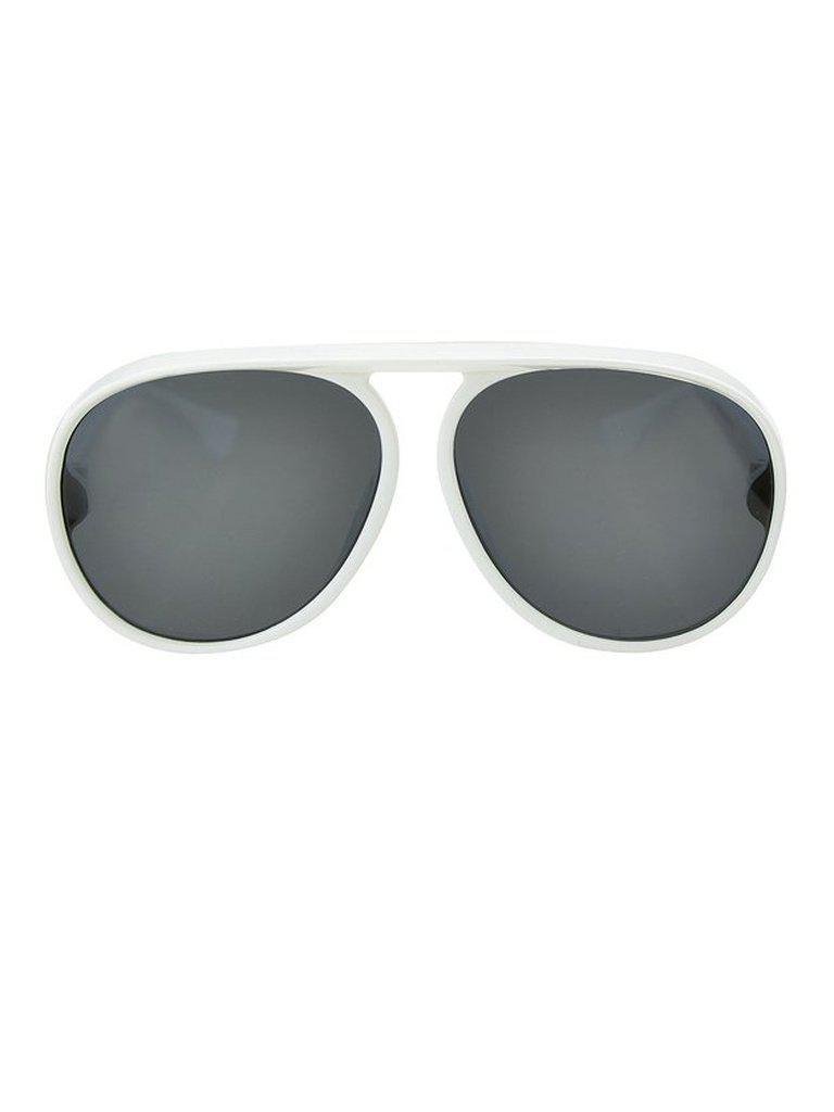 WhitegrayLarge Frame Thick Side Sunglasses-accessories-Des Mess