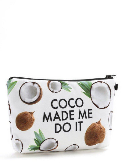 Coco & Letter Print Makeup Bag-makeup-Des Mess