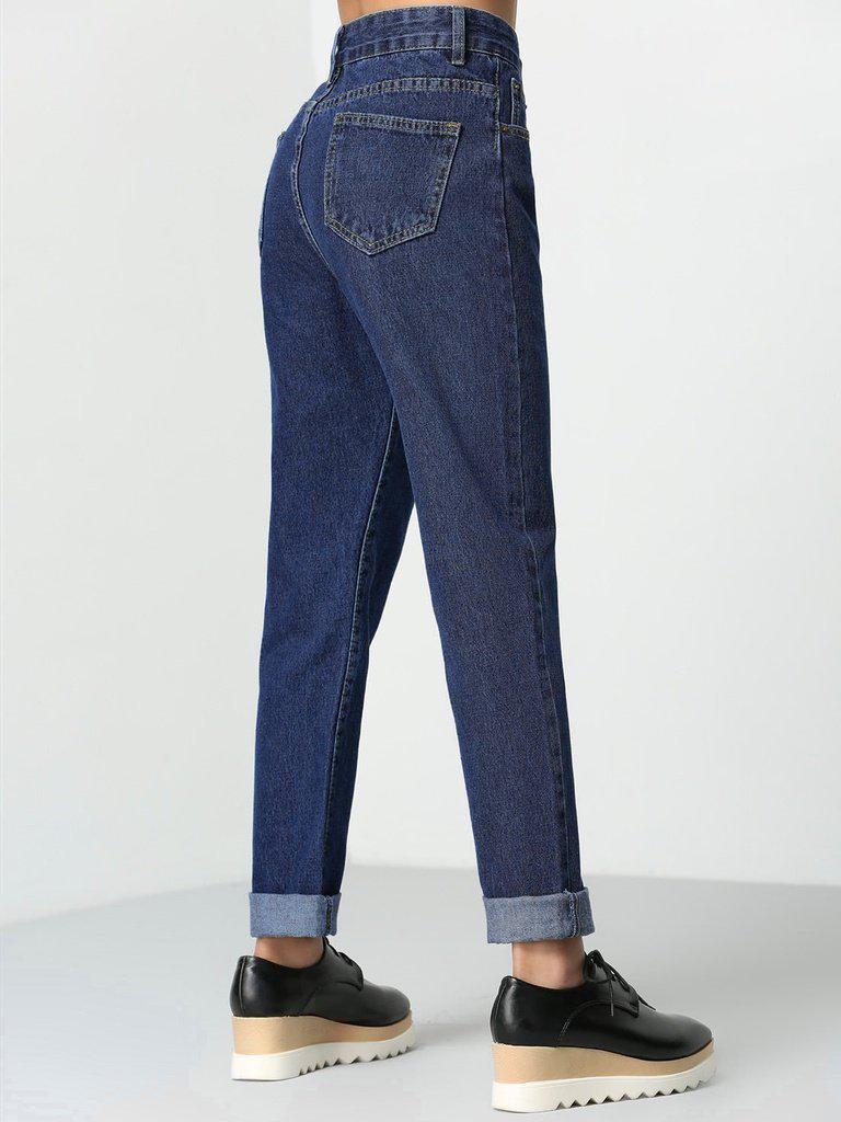 Rolled Up Mom Jeans-bottom-Des Mess