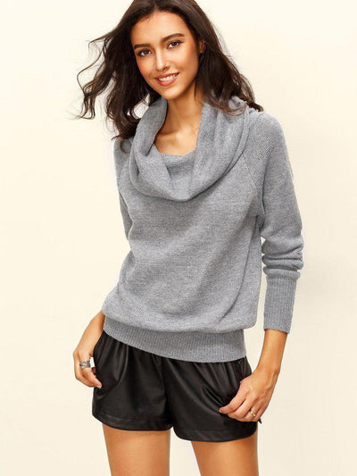 Raglan Sleeve Two Way Sweater-outerwear-Des Mess