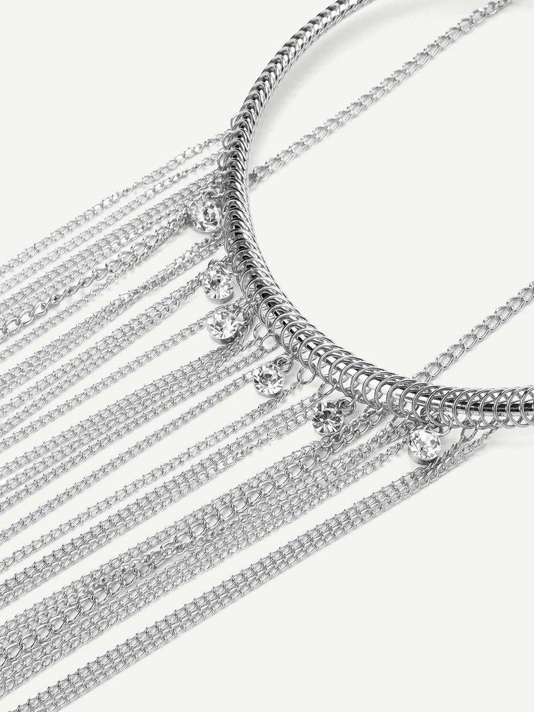 Multi Chain Body Harness With Neck Ring-jewelry-Des Mess