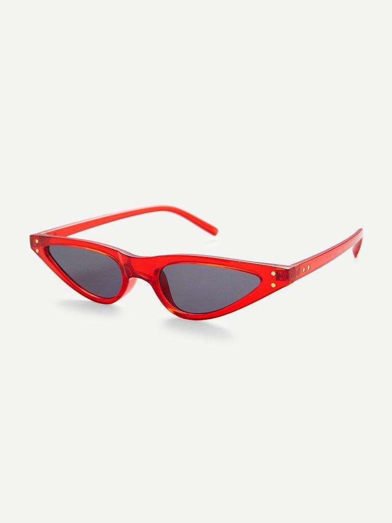 Cat Eye Flat Lens Sunglasses-accessories-Des Mess