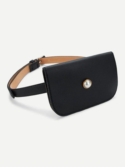 Metal Buckle Belt With Detachable Bag-accessories-Des Mess