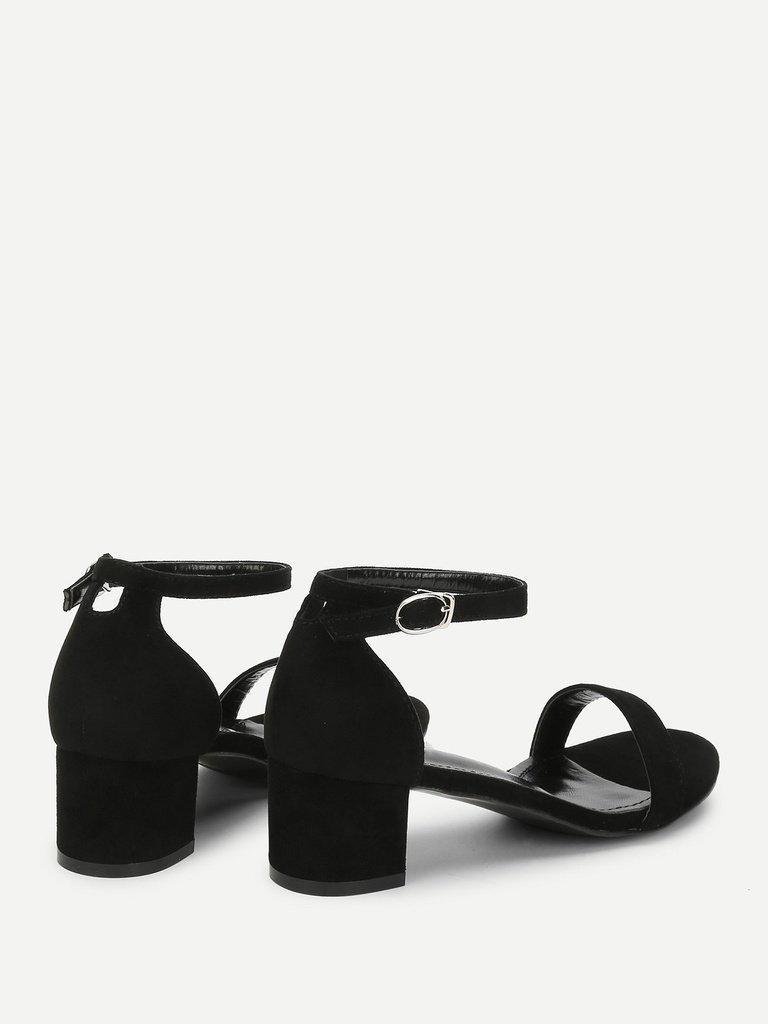 Ankle Strap Two-Piece Block-Heel Sandals-shoes-Des Mess