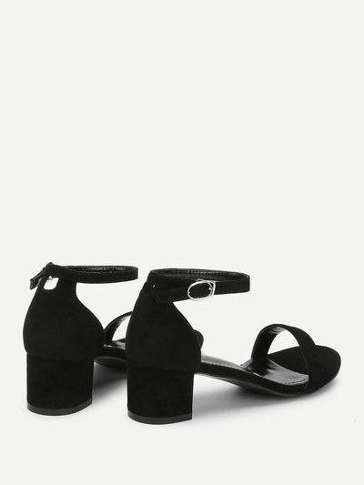Ankle Strap Two-Piece Block-Heel Sandals-shoes-Des Mess