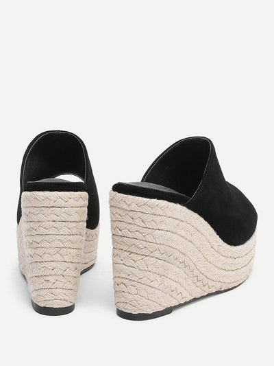 Espadrille Peep Toe Wedges-shoes-Des Mess