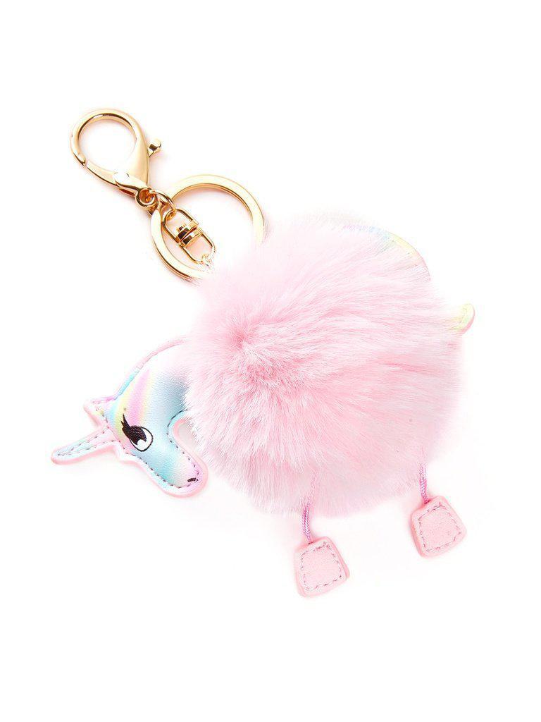 Unicorn Keychain With Pom Pom-others-Des Mess