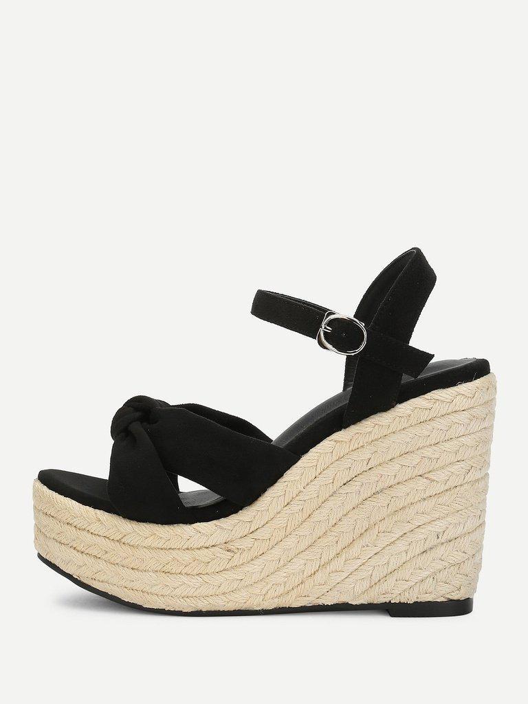 Suede Espadrille Platform Wedge Sandals-shoes-Des Mess