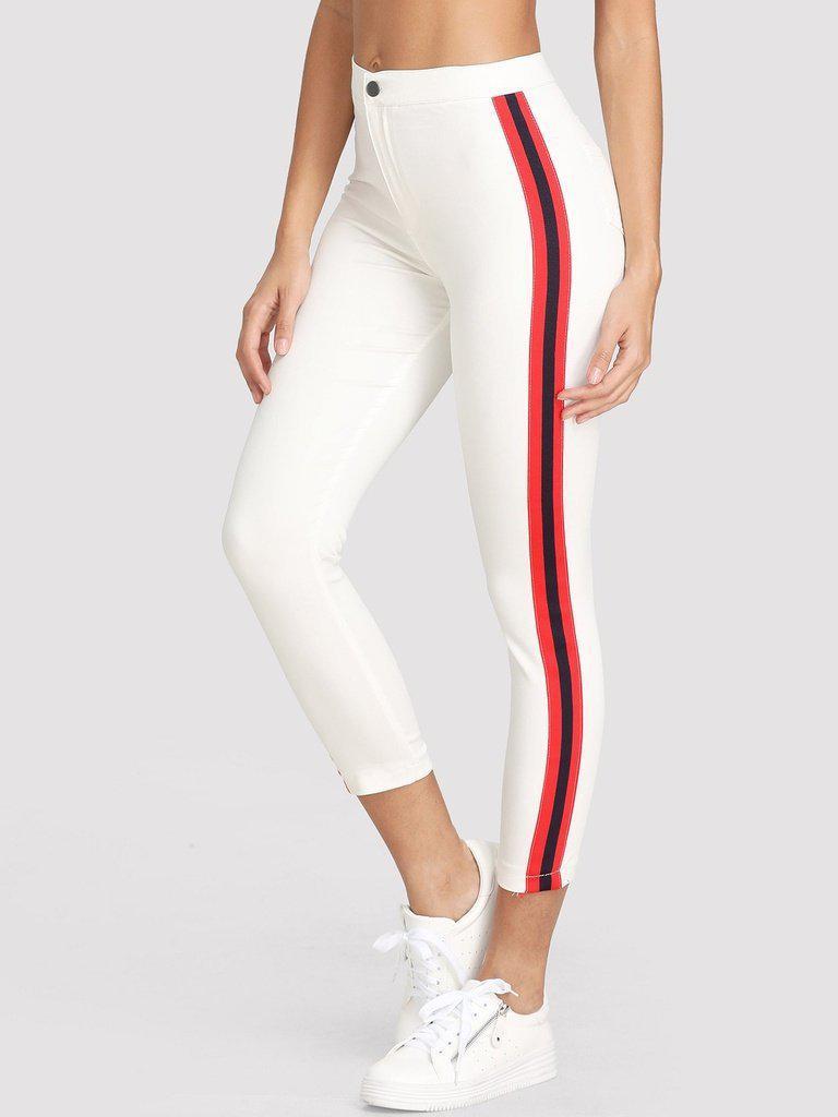 Stripe Tape Side Jeans-bottom-Des Mess