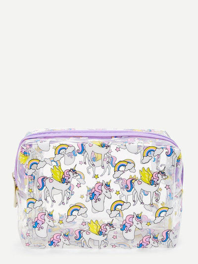 Unicorn Print Makeup Bag-makeup-Des Mess