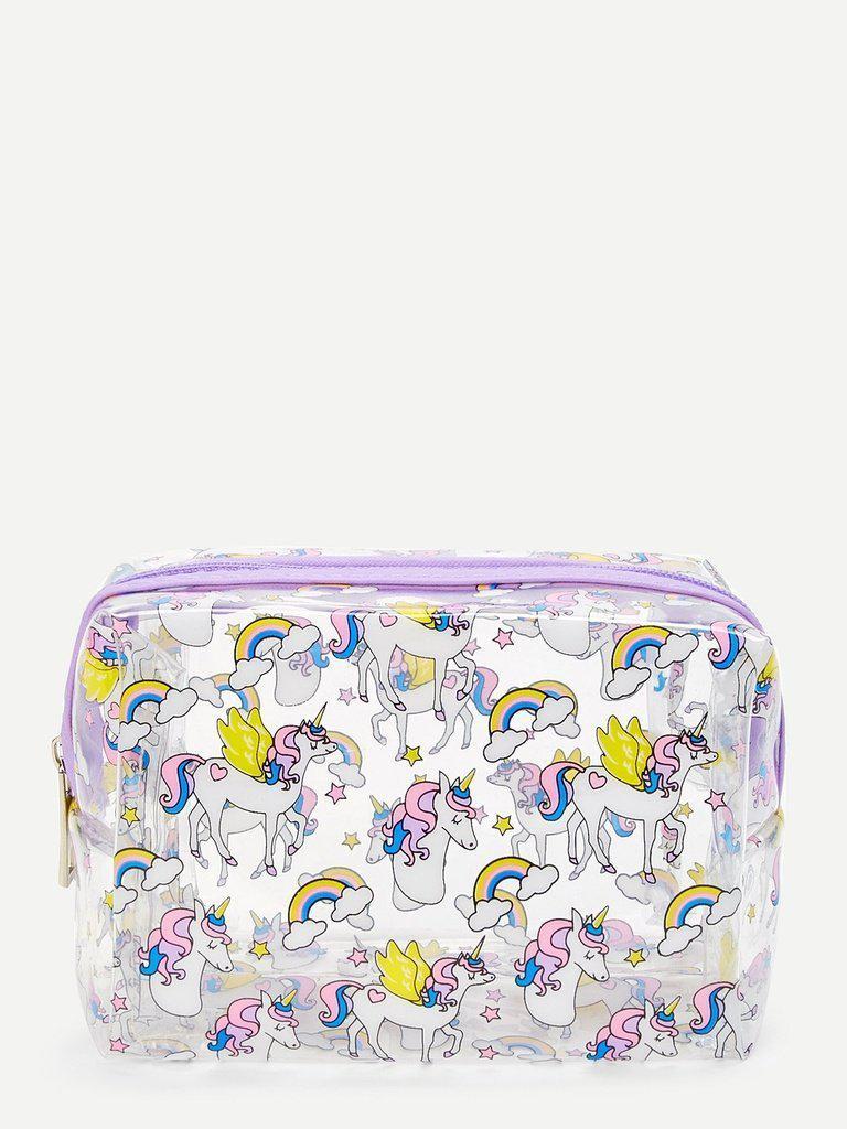 Unicorn Print Makeup Bag-makeup-Des Mess
