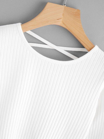 Criss Cross Back Ribbed Sweater-outerwear-Des Mess