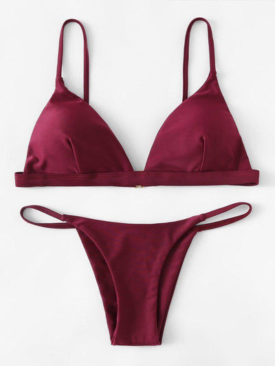 High Leg Triangle Bikini Set-swimwear-Des Mess