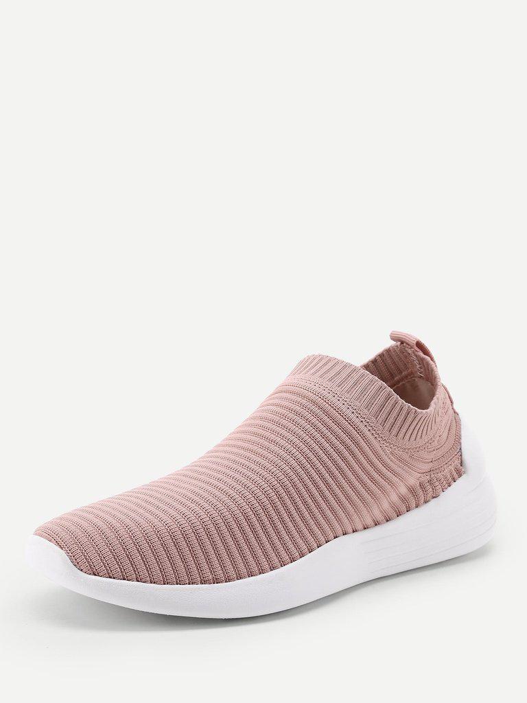 Knit Design Low Top Sneakers-shoes-Des Mess