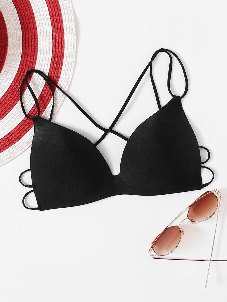 Cross Back Seamless Bra-lingerie-Des Mess