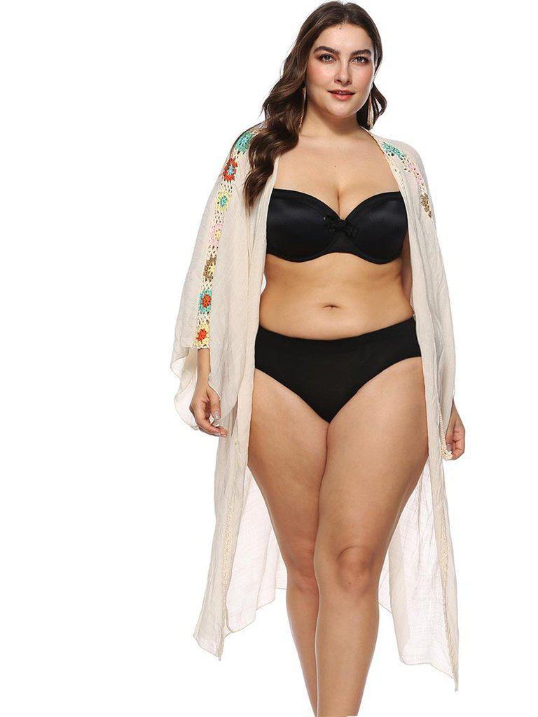 Crochet Flower Cover Up-swimwear-Des Mess