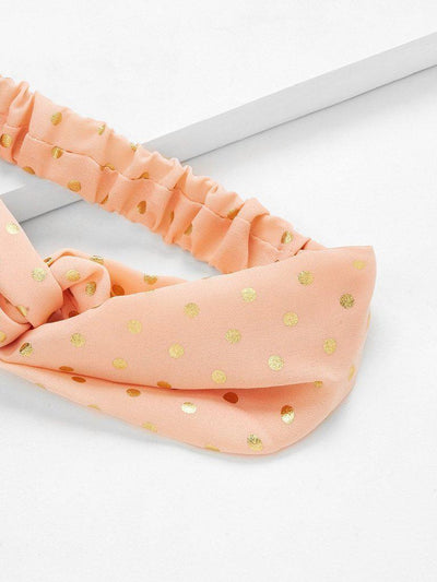 Polka Dot Twist Headband-hair-Des Mess