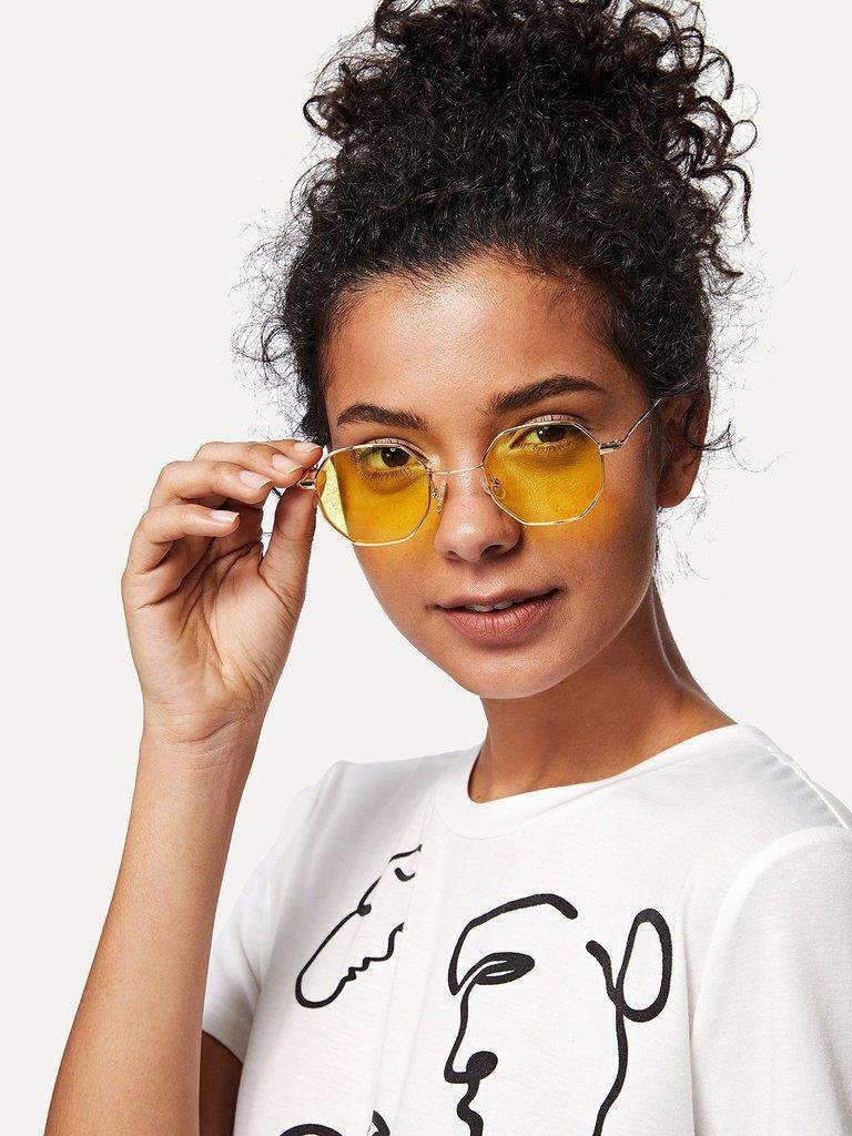 Polygon Flat Lens Sunglasses-accessories-Des Mess