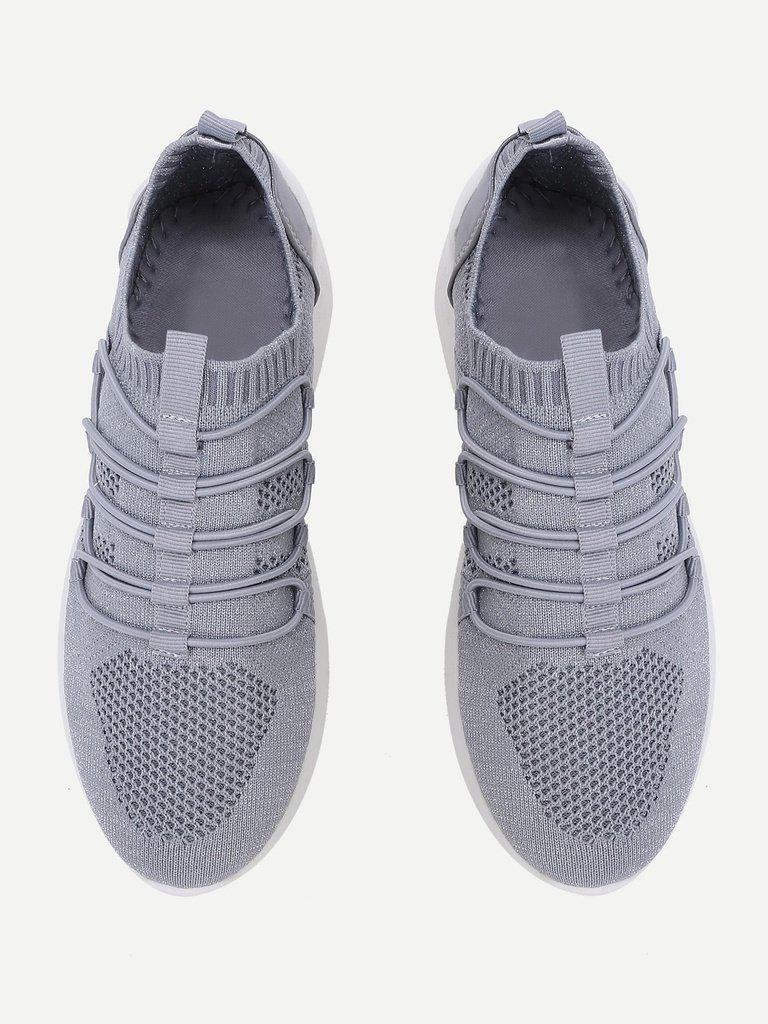 Knit Design Slip On Sneakers-shoes-Des Mess