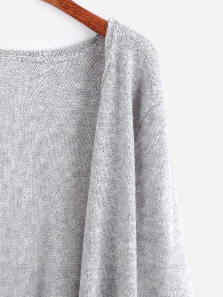 Elastic Cuff Cardigan With Pockets-outerwear-Des Mess