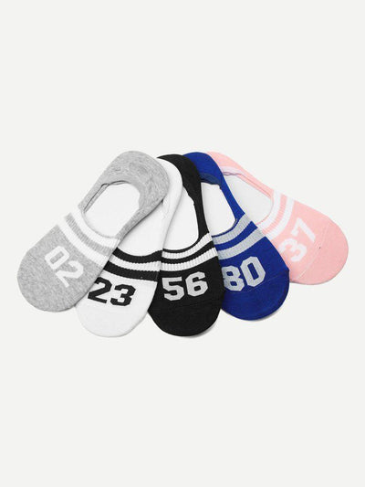 Figure Tape Invisible Socks 5pairs-accessories-Des Mess