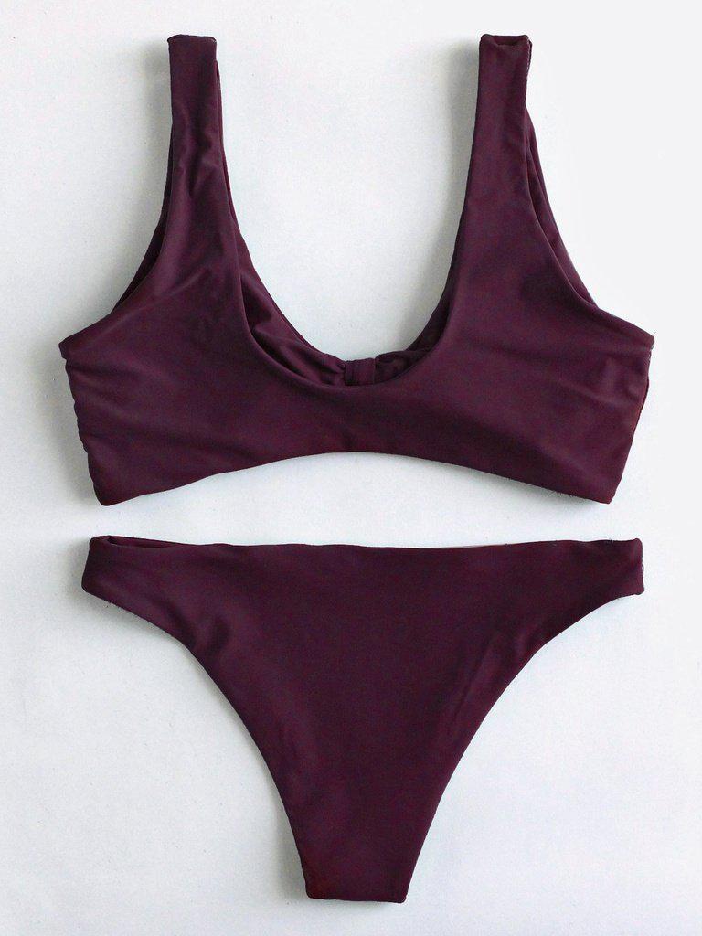Knot Front Bikini Set-swimwear-Des Mess