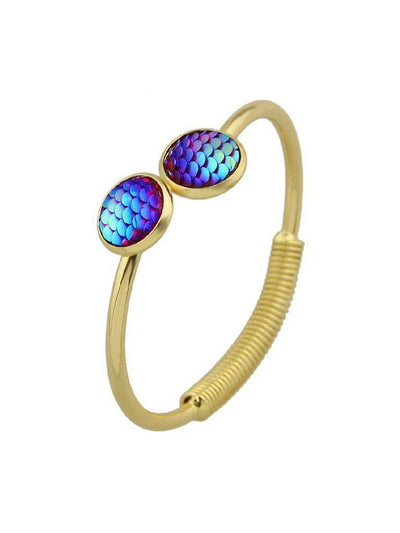 Blue Mermaid Scales Love Bracelets--Des Mess