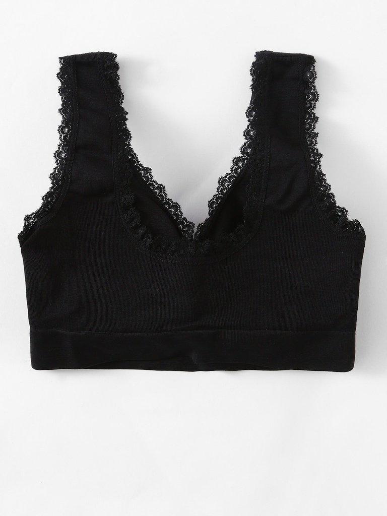 Lace Edge Ruched Detail Sports Bra-sportswear-Des Mess