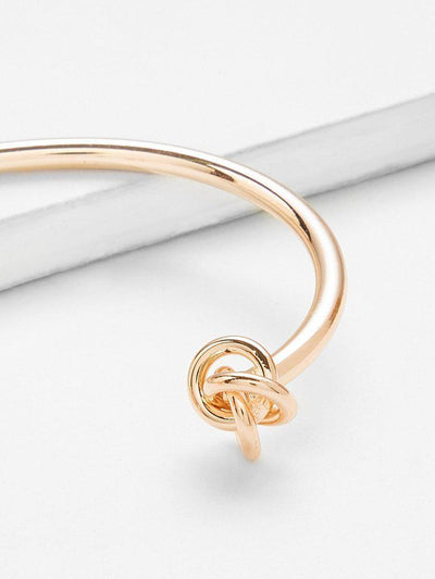 Knot Detail Cuff Bangle-jewelry-Des Mess