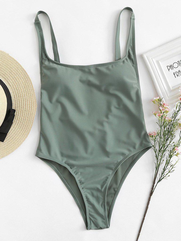 Low Back Adjustable Straps Swimsuit-swimwear-Des Mess