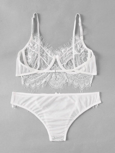Eyelash Lace Lingerie Set-lingerie-Des Mess