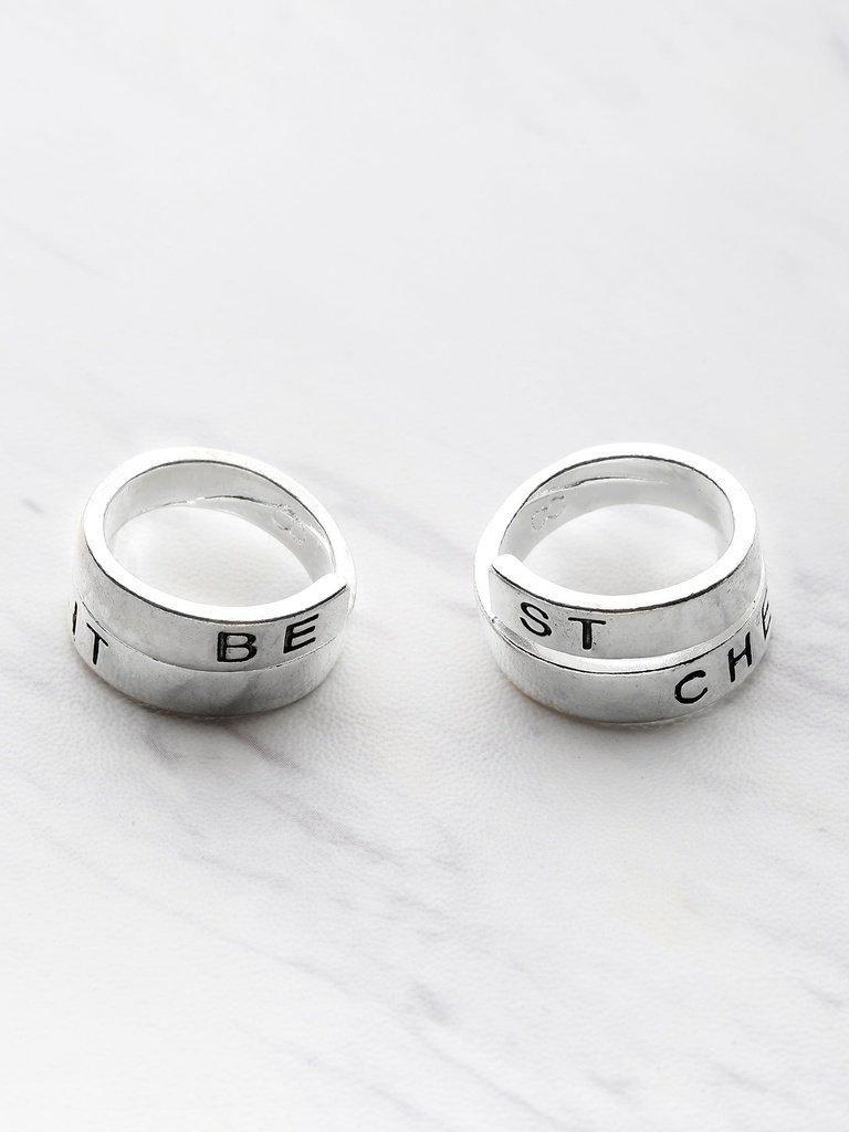 Letter Pattern Wrap Around Ring Pack 2pcs-jewelry-Des Mess