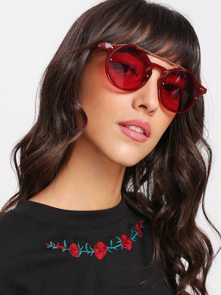 Double Bridge Tinted Lens Sunglasses-accessories-Des Mess