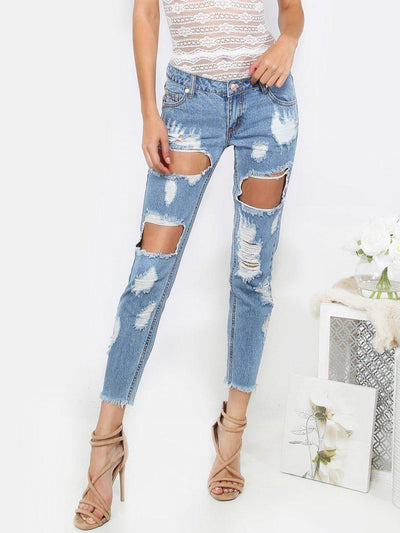 Extreme Distressing Jeans-bottom-Des Mess