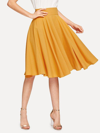 High Rise Wide Waistband Circle Skirt-bottom-Des Mess