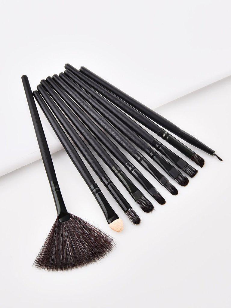 Fan Shaped Makeup Brush 10pcs-makeup-Des Mess